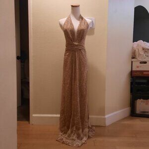 Winter Kate Passenger Silk Long Halter Gown XS - Tag
